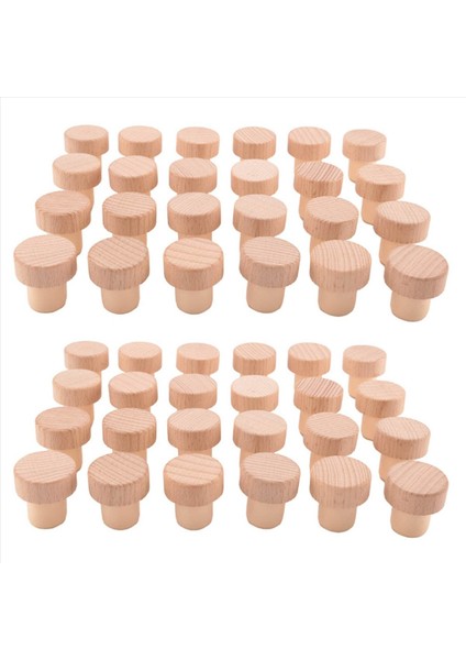 48PC Şarap Şişe Mantarları T Şekarlı Cork Tapaları Şarap Cork Şarap Tıpası Yeniden Kullanılabilir Şarap Mantıkları Ahşap ve Kauçuk Şarap Tıpa (Yurt Dışından)
