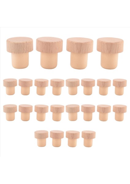 48PC Şarap Şişe Mantarları T Şekarlı Cork Tapaları Şarap Cork Şarap Tıpası Yeniden Kullanılabilir Şarap Mantıkları Ahşap ve Kauçuk Şarap Tıpa (Yurt Dışından) fiyatları
