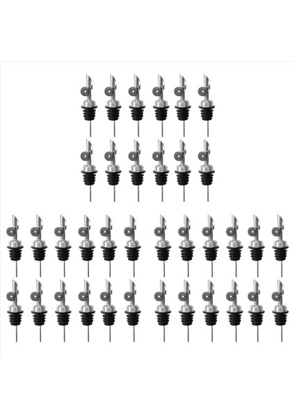 36PCS Paslanmaz Çelik Likör Şişesi Dökücüler Otomatik Flip Zeytin Yağı Spou Alkol Yaklaşık 3/4 Inç Şişe Ağız Gümüş (Yurt Dışından)