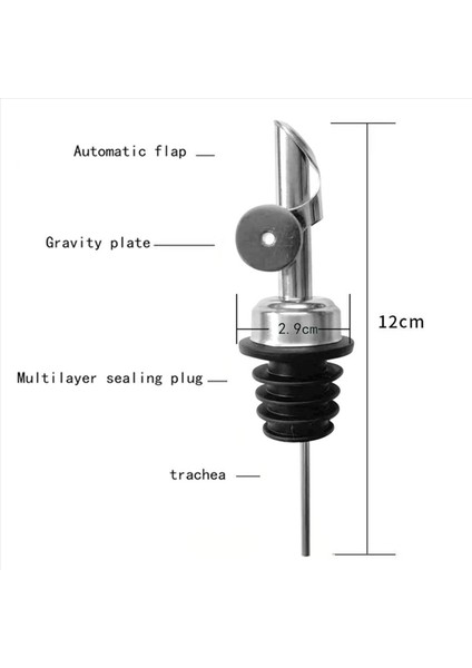 36PCS Paslanmaz Çelik Likör Şişesi Dökücüler Otomatik Flip Zeytin Yağı Spou Alkol Yaklaşık 3/4 Inç Şişe Ağız Gümüş (Yurt Dışından) fırsatları