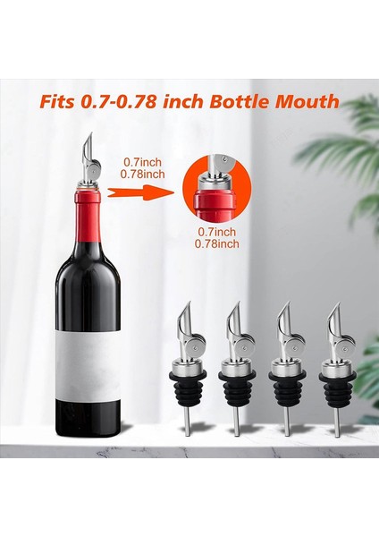 36PCS Paslanmaz Çelik Likör Şişesi Dökücüler Otomatik Flip Zeytin Yağı Spou Alkol Yaklaşık 3/4 Inç Şişe Ağız Gümüş (Yurt Dışından) indirimleri