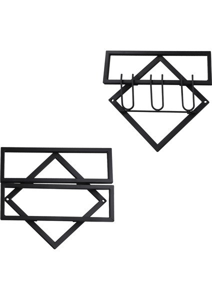 Duvara Monte Edilmiş Şarap Rafı Şişe Cam Tutucu Depolama Organizatör Şarap Şişesi Raf Siyah (Yurt Dışından) modelleri