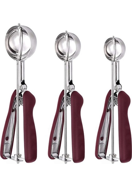 Pişirme Seti Için Kurabiye Kepçesi Dondurma Kepçesi Paslanmaz Çelik Kurabiye Hamuru Kepçe Cupcake Kepçe Köfte Kepçe (Yurt Dışından)