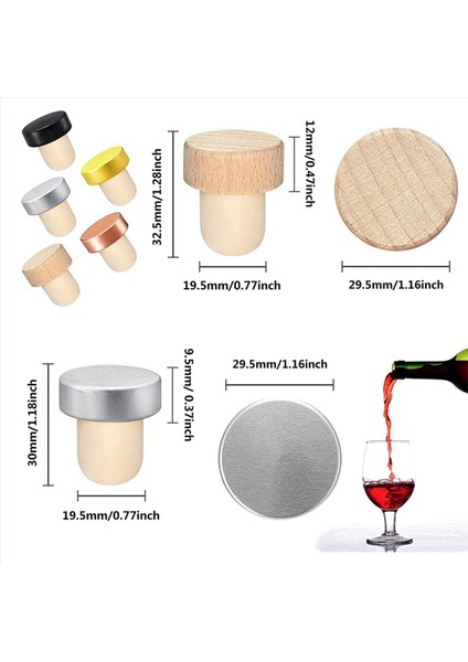 60PCS Şarap Şişesi Durdurucu T Şekilli Şarap Durdurucu Tatma Değiştirme Yeniden Kullanılabilir Cam Bira Şişesi Sızdırmazlık (Yurt Dışından) fırsatları