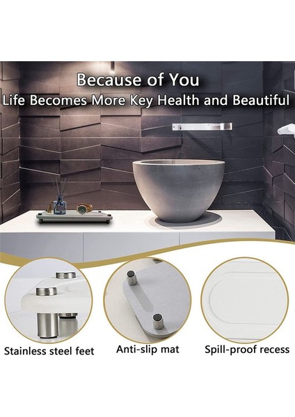 Banyo ve Mutfak Sabun Yemekleri Için Anında Kuru Lavabo Kieselguhr Base Tutucu Hızlı Su Buharlaşma (Gri) (Yurt Dışından) fırsatları