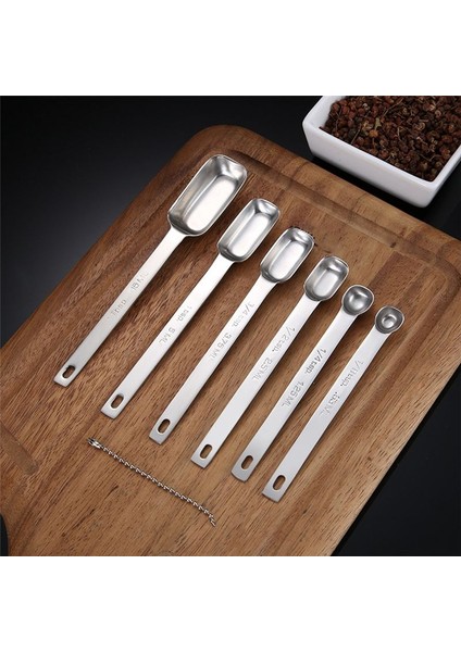 6 Adet Kaşık Seti Paslanmaz Çelik Ölçüm Kaşıkları Uzun Saplı Ölçüm Kaşıkları Metal Yemek Kaşığı Ölçüm (Yurt Dışından) fırsatları