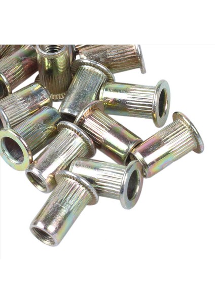 100PCS Düz Kafa Metrik Çelik M5 Perçin Somunu Takma (Yurt Dışından) fırsatları