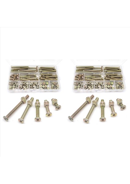 Bebek Yatağı Vidaları Cıvatalar Kiti Hex Soket Kapak Cıvataları Namlu Somunları Çeşitlilik Kiti Beşik Sandalyeleri Için M6 200PCS (Yurt Dışından)