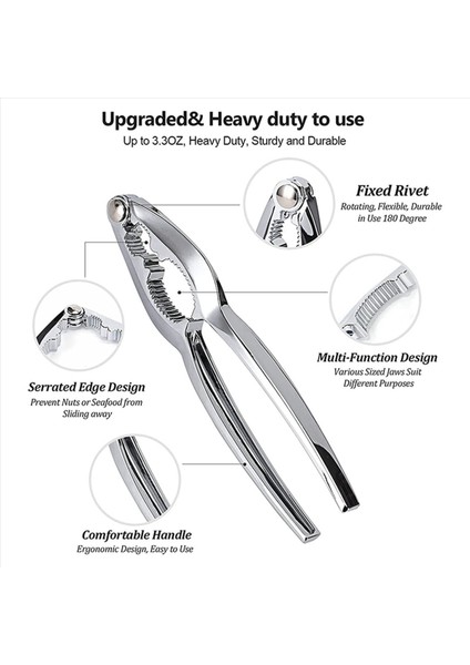 Yengeç Krakerleri ve Aletleri Istakoz - 4 Yengeç Bacak Krakeri ve 8 Yengeç Ayağı Çatalları Sağlam ve Dayanıklı ve Pasproof ve Yeniden Kullanılabilir (Yurt Dışından) fırsatları