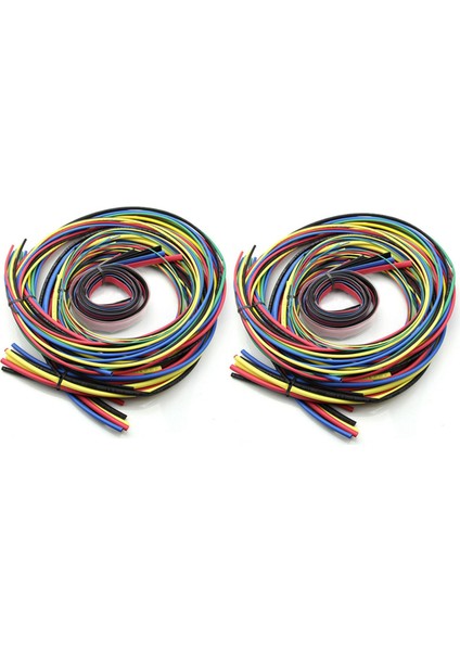 2x 55M/KIT Isı Büzülme Borusu 11 Boyutlar Renkli Tüp Kovalama Teli Kablosu 6 Renk (Yurt Dışından)