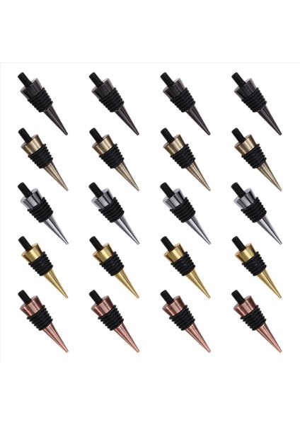 20PIECES Dişli Post Metal Şarap Tıpa ile Boş Şişe Durdurucu Ahşap Turning Dıy Projesi Için Donanım Set Donanımı (Yurt Dışından)