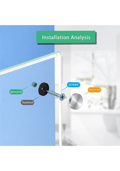 Paslanmaz Çelik Ayna Tırnak Dekoratif Kapak Reklam Tırnak Vidalı Kapak Akrilik Sabit Cam Aksesuarlar (Yurt Dışından) modelleri