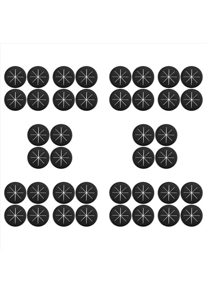 40X Masa Ipucu Office Pc Masa Kablo Tel Kapağı Için Uygun Grommet Tel Delek Kapağı (Yurt Dışından)