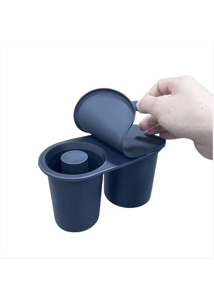 Silikon Buz Kare Tepsisi ve Kalıp 30 40 Oz Içecekler Için Yeniden Kullanılabilir 2 Içi Boş Silindir Buz Karesi Kalıp Siyah (Yurt Dışından)