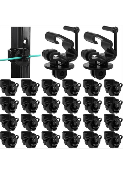 25PCS Z Pim Kilit T Post Issulator Siyah Z Post Izolatör T Çiftçiler ve Rancher&#39 Lar Için Post Pimi Kilit Izolatörü (Yurt Dışından)