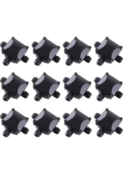 Kutu Su Geçirmez IP68 Harici Elektrik Kavşağı Kutusu 3 Yolu Kablo Konektörü 5 5mm-10 2mm Için Dış Mekan (12 Paket) (Yurt Dışından)