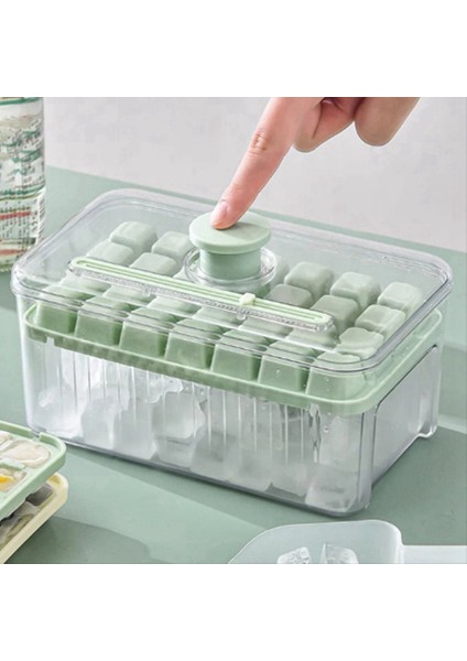 Buz Kutusu Tek Bütçe Basın Tipi Kolay Salınma Yüksek Renkli Buz Kutusu Ev Gıda Sınıfı Buz Depolama Kalıp Yeşil (Yurt Dışından) fiyatları