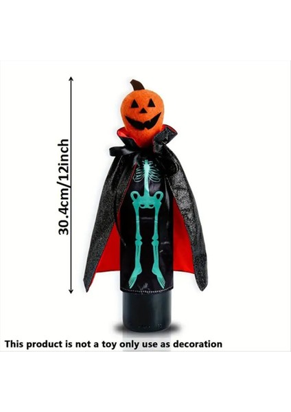 Şarap Şişesi Dekorasyonları Kafatası Kabak Kırmızı Şarap Şişesi Çanta Ürkütücü 12 Inç Dekoratif Şarap Kapakları Şenlikli Masa Üstü Dekor (Yurt Dışından) indirimleri