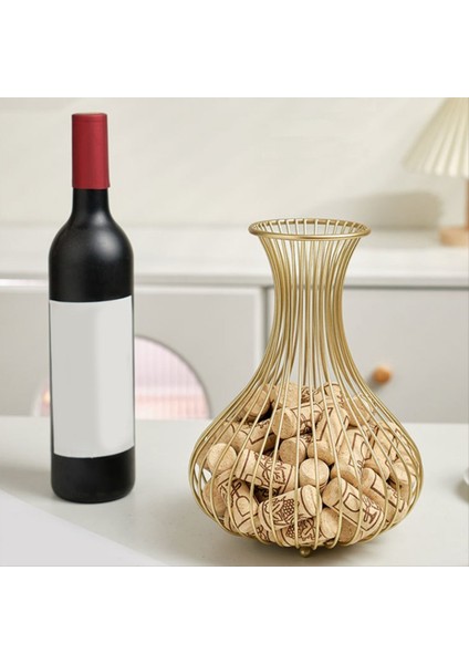 Metal Şarap Cork Ekran Tutucu Şarap Durdurucu Toplayıcı Dekoratif Serbest Duran Cork Depolama Rafı Yakalayıcı Konteyner (Yurt Dışından) fiyatları