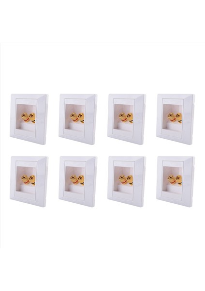 2 Jack Hoparlör Beyaz ile 8x Duvar Soketi Bağlantı Bağlantı Noktası (Yurt Dışından)