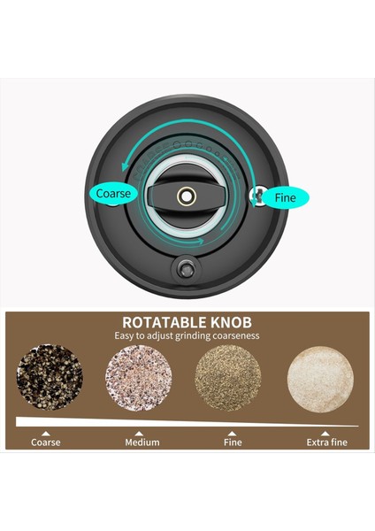 Tuz ve Biber Mills Elektrikli 2 Pil ile Çalışan Beyaz LED Işık ve Ayarlanabilir Kaba Gümüş (Yurt Dışından) fırsatları