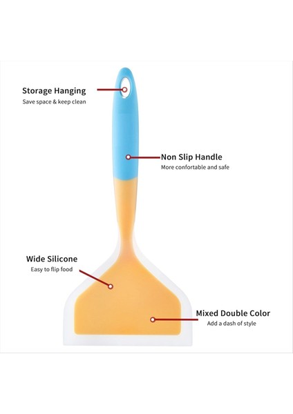 2 Adet Genişliğinde Silikon Spatulalar Isıya Dayanıklı Silikon Spatula Seti Gözleme Için Mutfak Spatula ve Daha Fazlası Esnek Bir Turner (Yurt Dışından) fırsatları