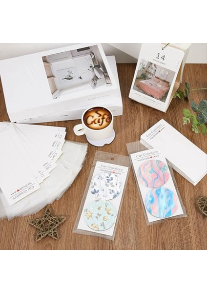 Süblimasyon Arabası Coaster Boş Set 200PCS 2 76 Inç Boş Süblimasyon Coaster 100 Yapıştırıcı Torba ve Ekran Kartı Beyaz (Yurt Dışından) indirimleri