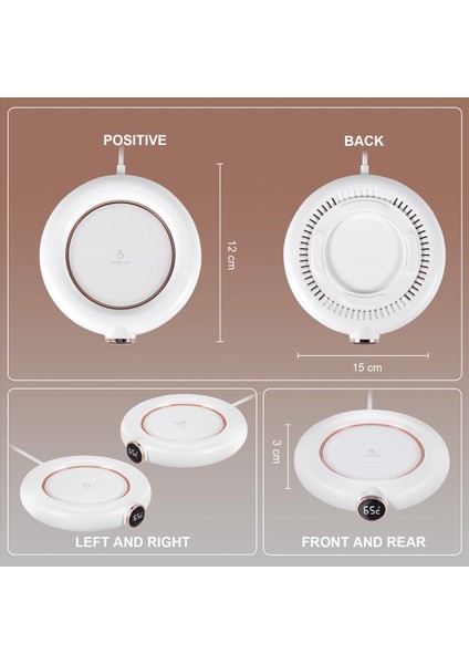 Kahve Kupa Isıtıcı Akıllı Kupa Isıtma Isıtma Kahve Kupası Çay Isınma Için Isıtıcı Mum Isıtıcı Tabak Kupa Isıtıcı Beyaz (Yurt Dışından)