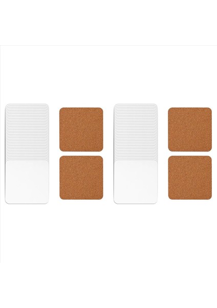 80PCS Süblimasyon Kare Bardak Altlıkları Karton Bardak Altlıkları 4X4IN Mdf Contboard Coaster Mdf Ahşap Coaster (Yurt Dışından)