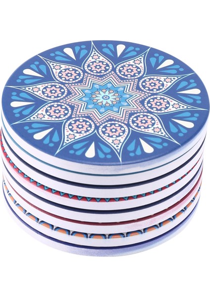 Içecekler Için Bardak Altlıkları Ahşap Masa Için 16 Emici Taş Bardak Altlığı Mandala Seramik Bardak Altlık Tabanı (Yurt Dışından) fiyatları