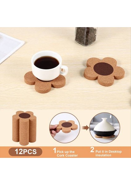 6 Adet Içecek Için Sevimli Bardak Altlıkları Emici ve Yeniden Kullanılabilir Coaster Seti 4 Inç Çiçek Şekli Bardak Altlıkları Çay Bardağı Paspas (Yurt Dışından) indirimleri