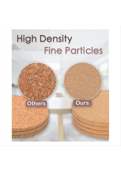 Cork Trivet Yüksek Yoğunluklu Ince Parçacık Kalın Trivetleri 7 8 Inç Isıya Dayanıklı Coaster Cork Placemats (Yurt Dışından) modelleri