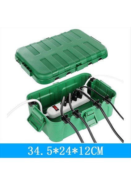 Dış Mekan Elektrik Kutusu Su Geçirmez Uzatma Kablosu Kapağı Hava Durumu Geçirmez Çıkış Soket Fiş Güç Şeridi Yeşil (Yurt Dışından) fiyatları