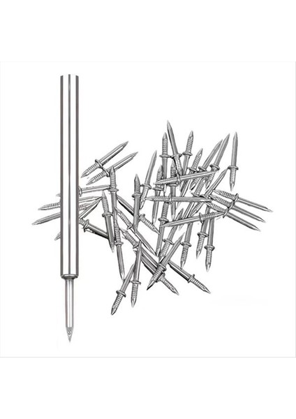 500PCS Çift Kafalı Süpürme Iplik Dikişsiz Çivi Çift Başlı Çiviler 5 Kurulum Aracı ile Görünmez Güvenlik Vidaları (Yurt Dışından)