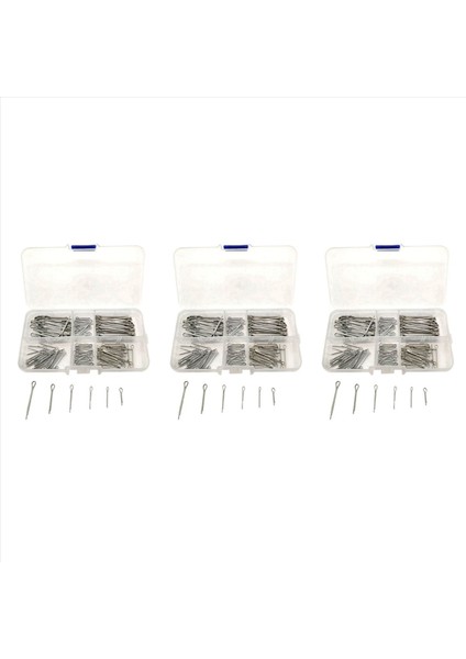 525PC Split Pins Cotter Fixings Set Çeşitli Boyutlar Çinko Kaplama Çelik Sabit Kılıf (Yurt Dışından)