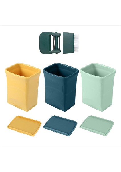 3 Pcs Cup Dlicer 1 Pcs Alan Temizleme Fırçaları Çilek Dilimleyici Muz Dilimleyici Meyve Dilimi (Yurt Dışından)