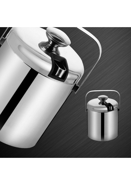 Kapaklı Buz Kovası ve Maşa Yalıtılmış Buz Kovası Paslanmaz Çelik Çift Duvar Şarap Şişesi Balı B (Yurt Dışından) fırsatları