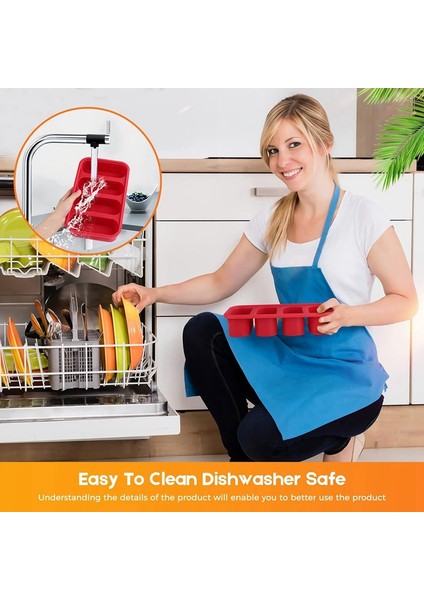 Silikon Dondurucu Tepsiler Ekstra Büyük Süper Kare Buz Küpü Tepsi Gıda Dondurucu Kalıp Kırmızı (Yurt Dışından) modelleri