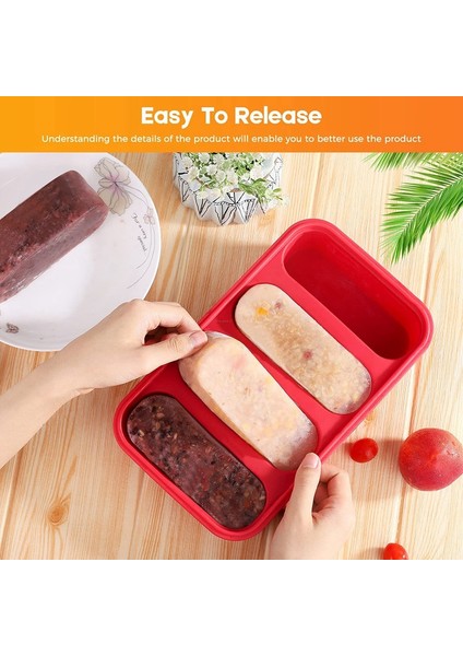 Silikon Dondurucu Tepsiler Ekstra Büyük Süper Kare Buz Küpü Tepsi Gıda Dondurucu Kalıp Kırmızı (Yurt Dışından) indirimleri