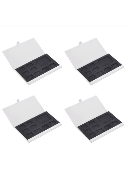 4x 9 Mikro-Sd/sd Bellek Kartı Depolama Tutucu Kutusu Koruyucu Metal Kılıfları 8 Tf &amp 1 Sd (Yurt Dışından)