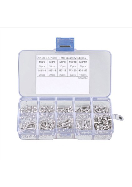 3400PCS M3 Hex Soket Vidalı Somun Paslanmaz Çelik M3 Vidalar Somun Çeşitleri Kiti Bağlantı Elemanı (Yurt Dışından) modelleri