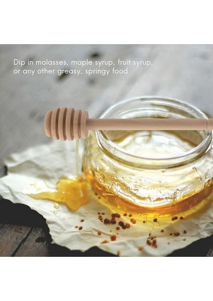 80 Pcs 6 Inç Taşınabilir Ahşap Jam Bal Kepçe Bal Çubuğu Bal Jam Kavanoz Pot Dispense (Stil 2) (Yurt Dışından) fiyatları