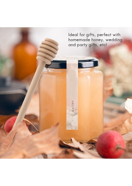 80 Pcs 6 Inç Taşınabilir Ahşap Jam Bal Kepçe Bal Çubuğu Bal Jam Kavanoz Pot Dispense (Stil 2) (Yurt Dışından) modelleri