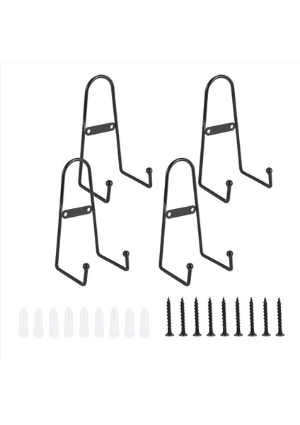 4 Paket Duvar Montajı Plaka Ekran Standları Orta Duvar Şövale Tutucu Plaka Askı Dikey Plaka Stand Tutucular Şarap Rafı (Yurt Dışından)