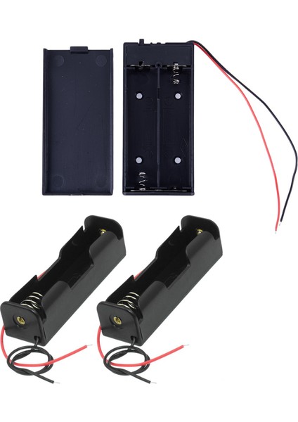 3 Pcs Siyah 18650 Düz Ucu Piller Pil Tutucu Vaka-1 Pcs 8 8 x 4 1 x 2 2cm x 16CM ve 2 Adet 7 3 x 2 1 x 2cm x 15CM (Yurt Dışından)