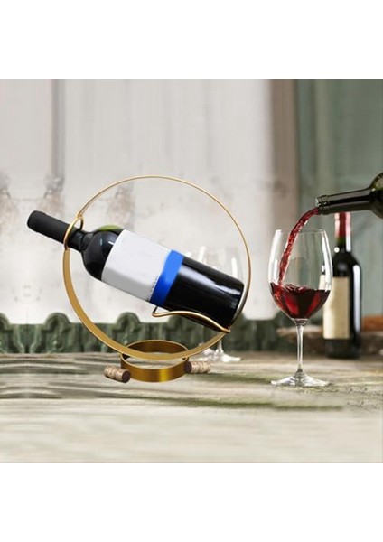Şarap Sahibi Masa Üstü ve Tezgah - Metal Tek Şarap Şişesi Rafı Dekoratif Bağımsız Şarap Rafları (Yurt Dışından) fırsatları