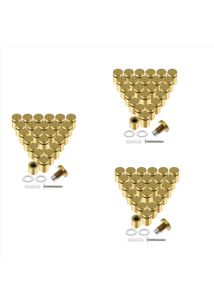 72 Pcs 3/4 Inç x 1inch Paslanmaz Çelik Standoff Vidaları Duvar Işareti Soğma Montaj Donanımı Reklam Cam Standoff (Yurt Dışından)