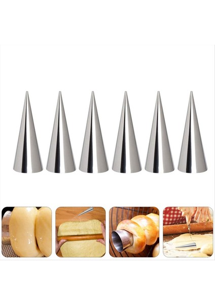 30 Adet Kalıp Koni Kruvasan Tüpü Paslanmaz Çelik Yapışmaz Kanoli Formları Krem Boynuz Danimarkalı Pasta Kalıp Koni Tüpleri (Yurt Dışından) indirimleri