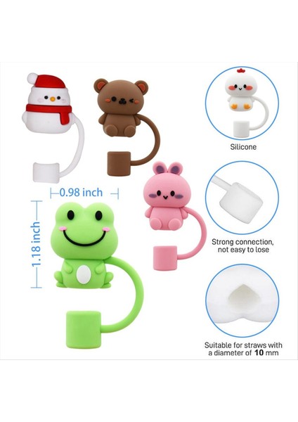 5 Adet Premium Silikon Saman Kapak Kapakları - Hayvan Şeklindeki (Yurt Dışından) modelleri