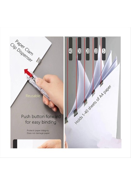 Masaüstü Belgesi Için 50 Yeniden Kullanılabilir Gümüş Metal Klipsli El Tipi Kipi Dağıtıcı Taşınabilir Hızlı Kağıt Klips (Yurt Dışından) fırsatları